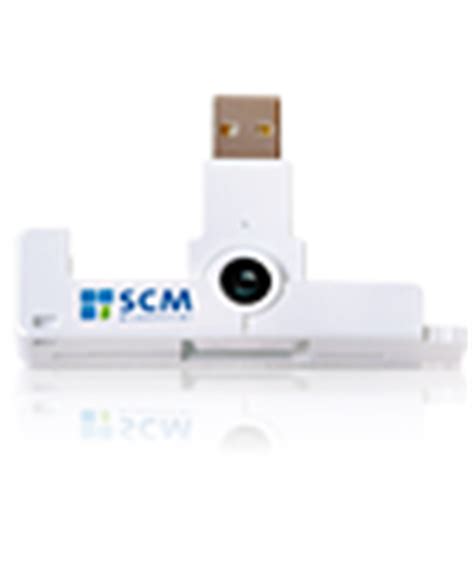 SCM’s small, portable smart card reade